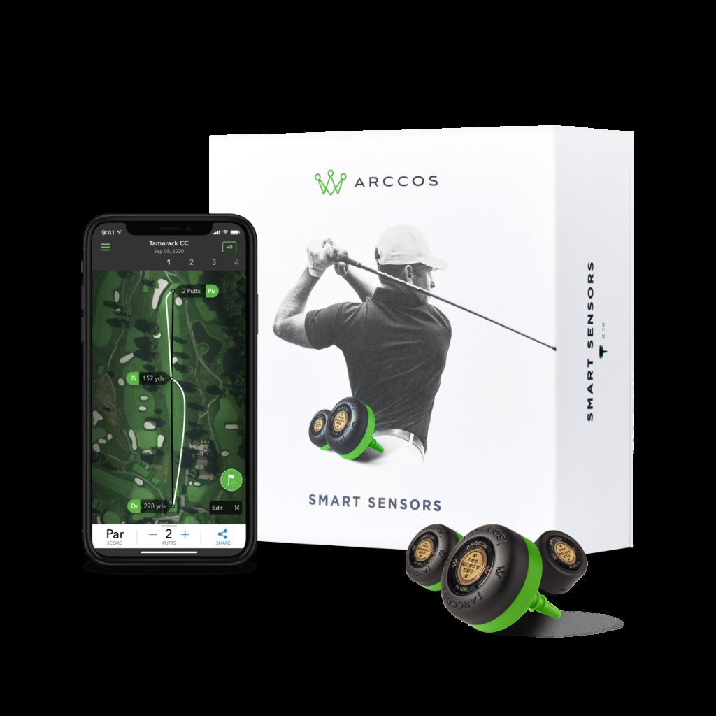 Arccos Caddie Smart Sensors box and app